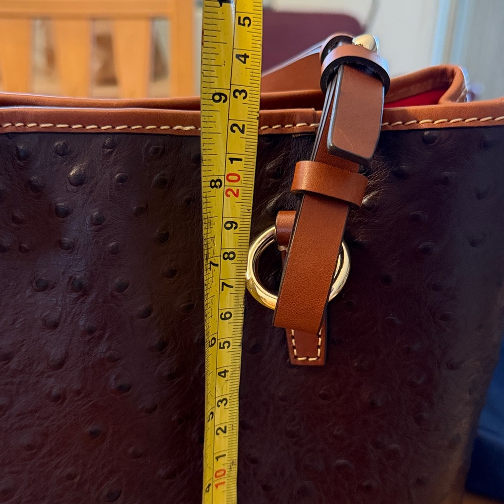 Dooney & Bourke Briana Ostrich Shoulder Bag - Picture 13 of 16